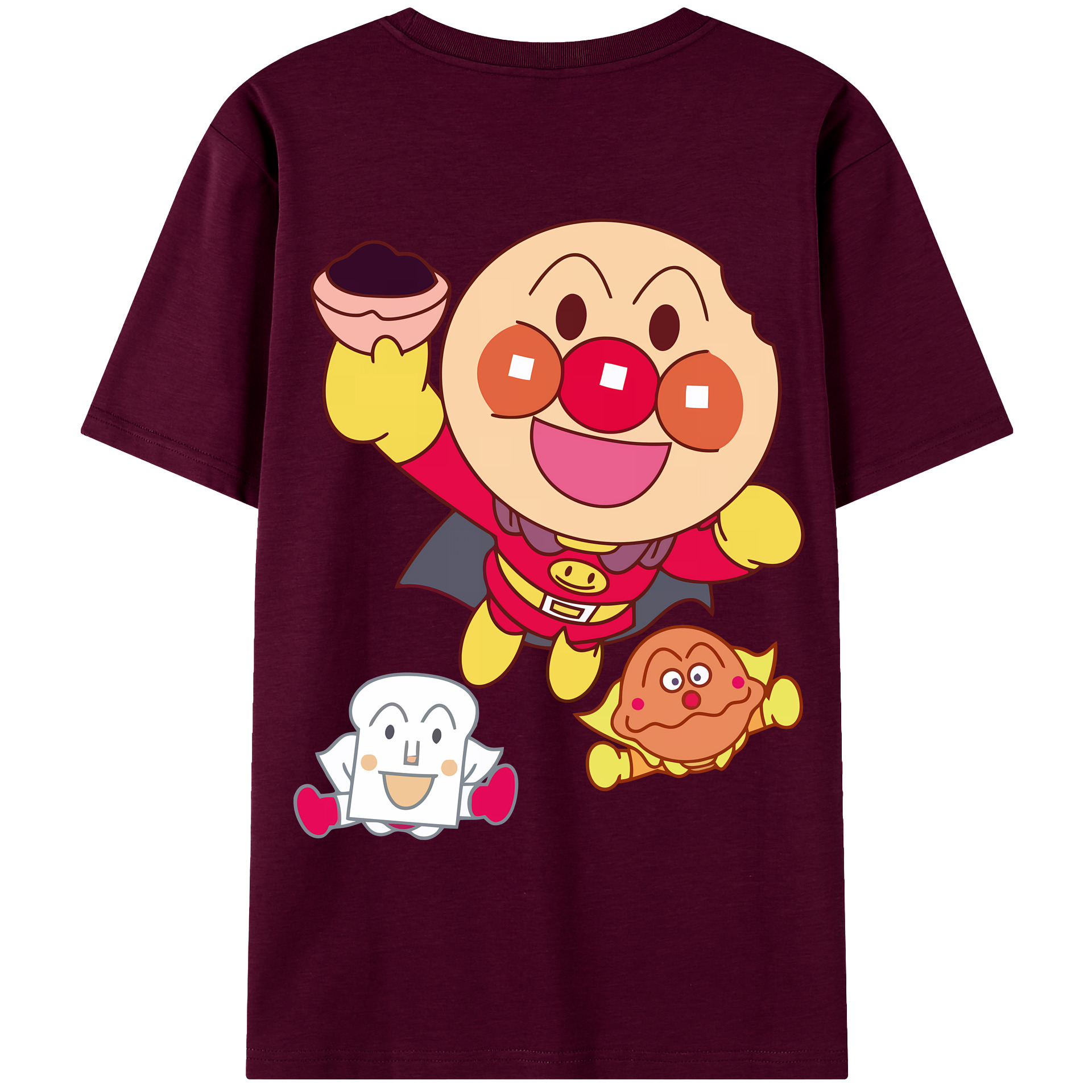 （画像用） アンパンマン Anpanman レディース半袖Tシャツ(バックプリント)